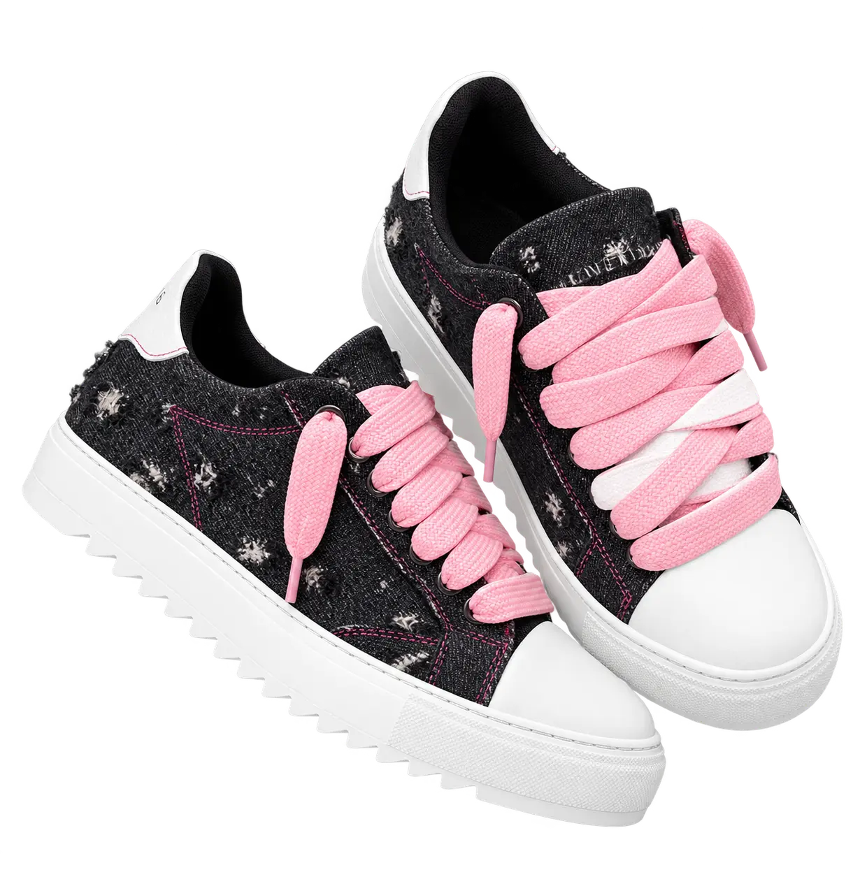 Par Numeris Pink Denim Double Lace